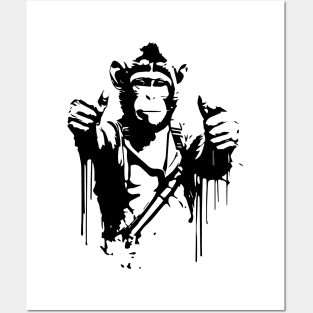 positive monkey Posters and Art